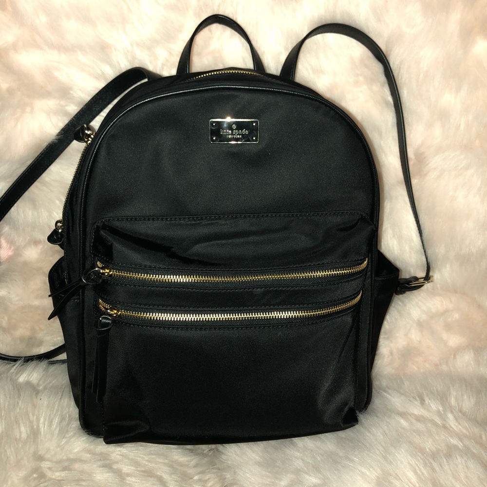 Kate Spade Black Backpack/diaper bag